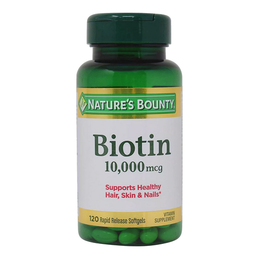 Nature's Bounty Biotin 10,000 mcg, Rapid Release Softgels 120 ea