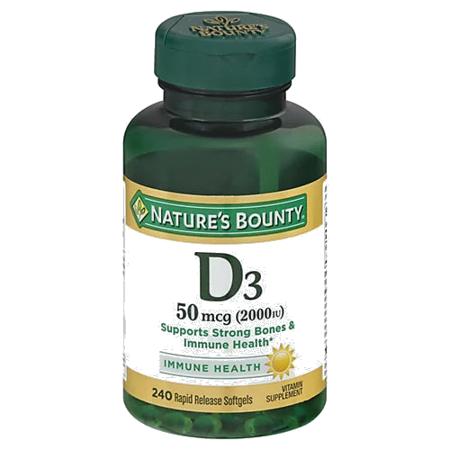 NATURE'S BOUNTY VITAMIN D3 50MCG SOFTGELS 150 CT