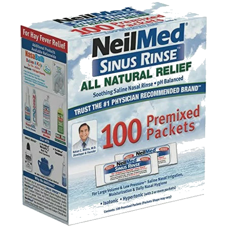 NEILMED SINUS RINSE SALINE REFILL PACKETS 100 CT