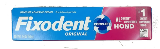 Fixodent Complete Original 假牙粘合膏 2.4oz | 全口局部假牙固定 牙医推荐