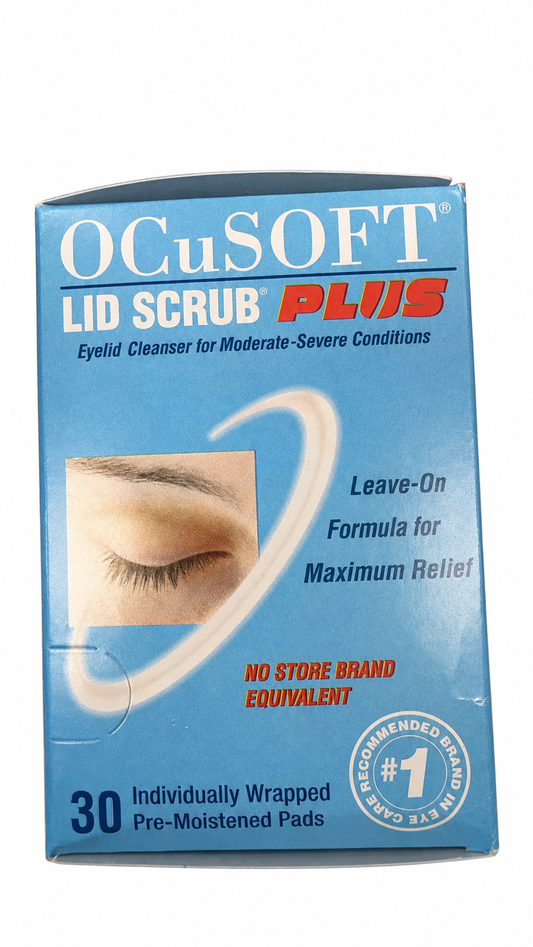 OCuSOFT Lid Scrub Plus 眼睑清洁湿巾 30片 | 中重度眼睑问题专用