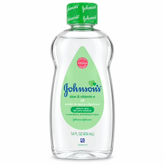 Johnson’s Aloe & Vitamin E Baby Oil, 14 fl oz (414 mL)