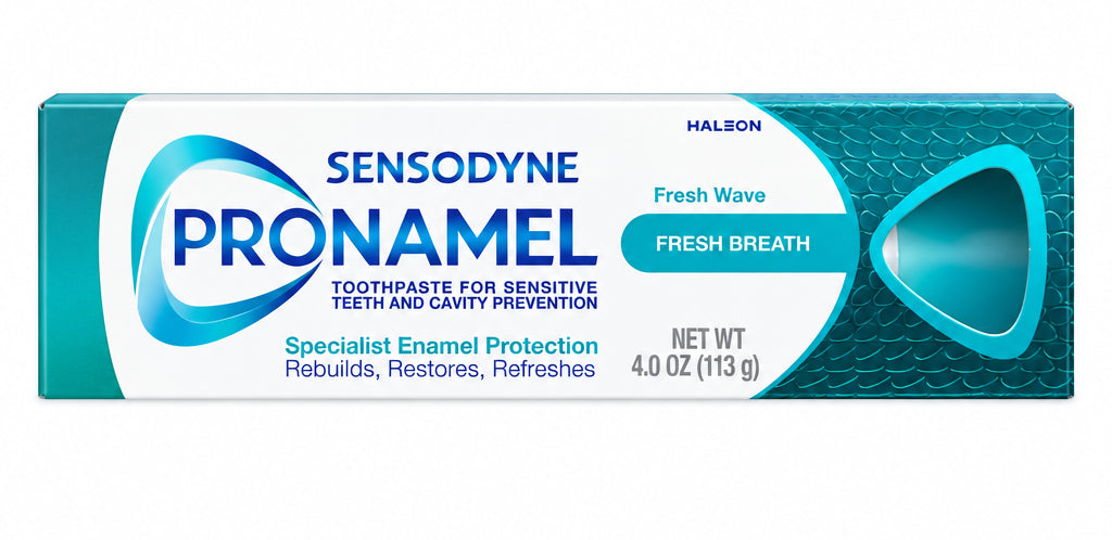 Sensodyne 舒适达 Pronamel 清新口气牙膏 4 oz | 牙釉质保护·敏感牙齿护理 | Fresh Breath Fresh Wave