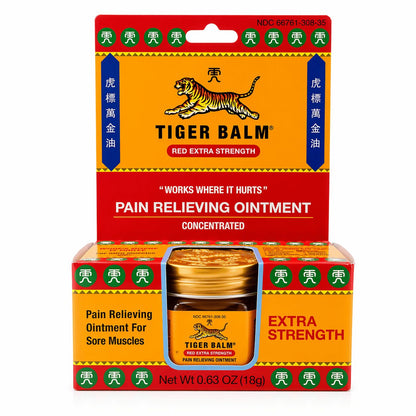Tiger Balm Pain Relieving Balm 18g | Camphor Menthol Topical Analgesic