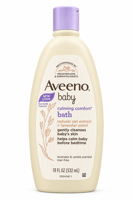 Aveeno Baby 艾惟诺婴儿沐浴露 532mL | 天然燕麦·薰衣草香 | Calming Comfort Bath 18 fl oz