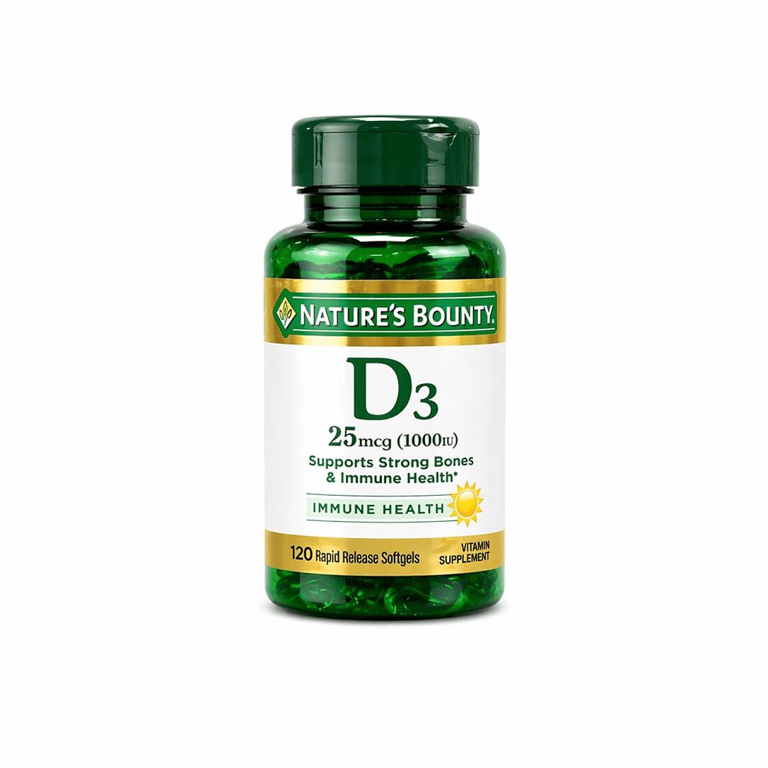 Vitamin D3 1000 IU Softgels, 120 Count
