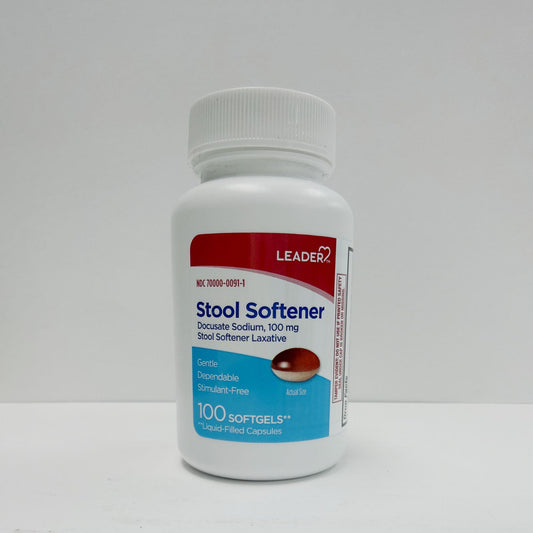 Leader Stool Softener 100 Softgels