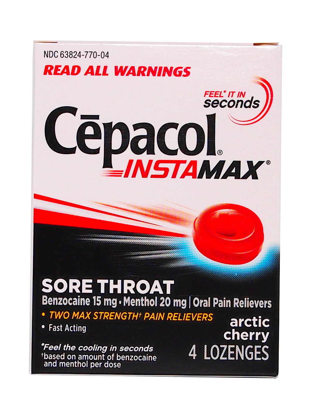 CEPACAL INSTAMAX SORE THROAT 4 LOZENGES