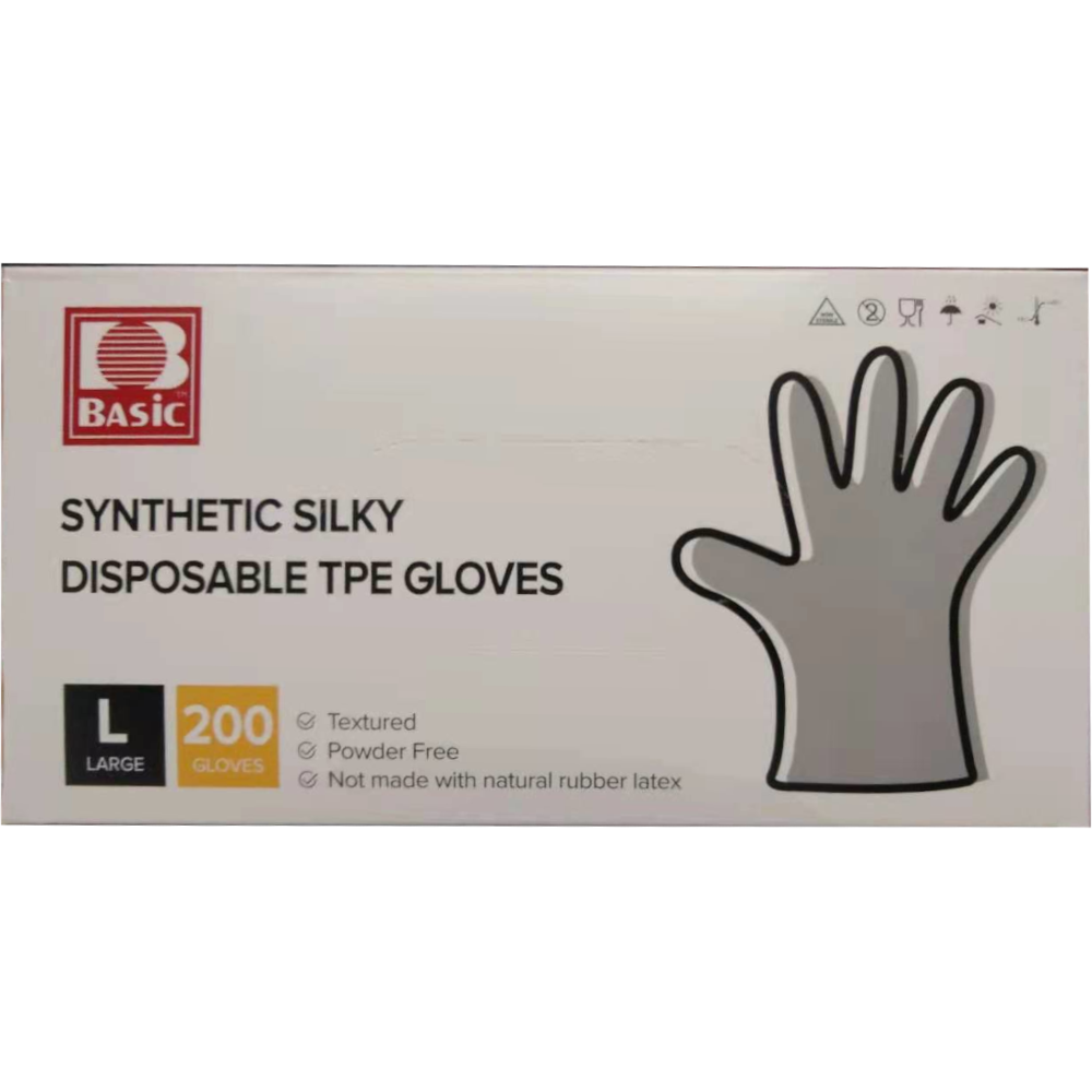 BASiC TPE GLOVES (L) (200 PCS)