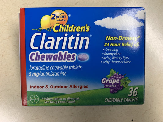 Children's Claritin Chewable 5 mg (Grape) 36 tables