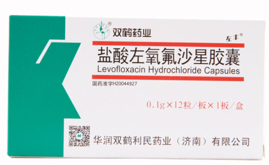 双鹤 盐酸左氧氟沙星胶囊 Levofloxacin Hydrochloride Capsules 0.1g*12Cap