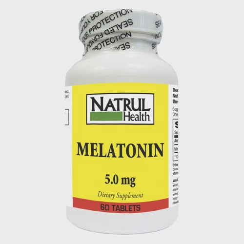 NAT-RUL HEALTH MELATONIN 5 MG 60 TABS