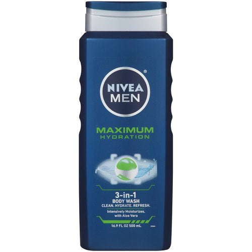 NIVEA MEN MAXIMUM LONG LASTING HYDRATION WIT ALOE VERA BODY WASH 16.9OZ