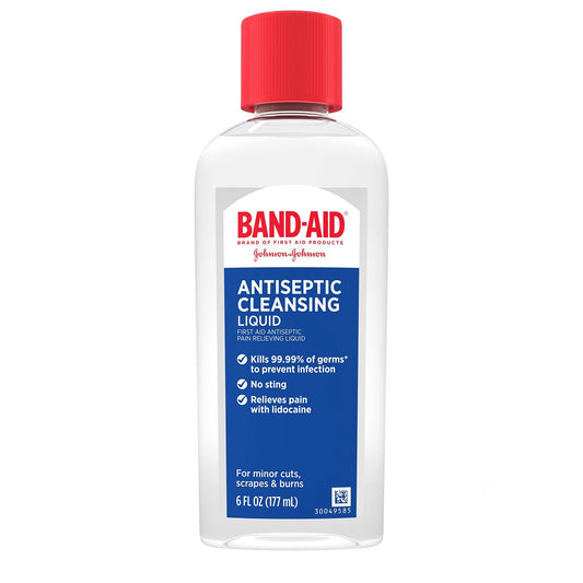 BAND-AID ANTISEPTIC CLEANSING LIQUID 6 OZ