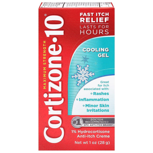 Cortizone-10 Hydrocortisone Anti-Itch Cooling Gel Creme 1 Oz