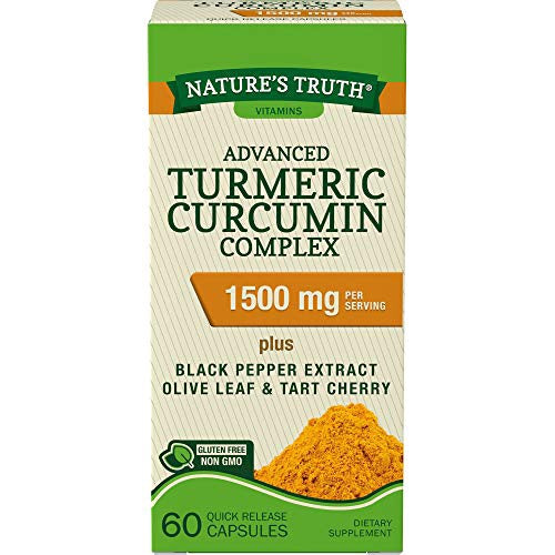 Nature's Truth Advanced Turmeric Curcumin Complex 1500 mg per Serving - 60 Capsules