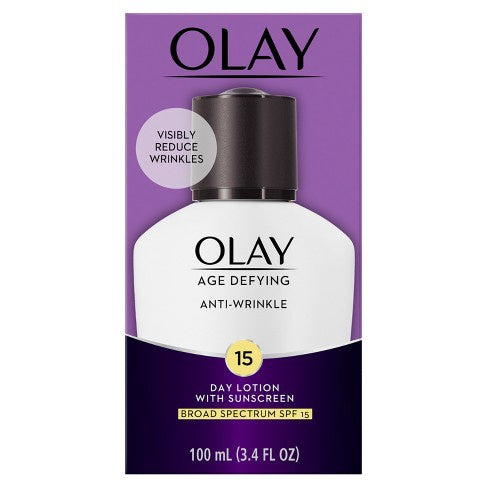 Olay Age Defying Anti-wrinkle Day Face Lotion With Sunscreen - Spf 15 - 3.4oz