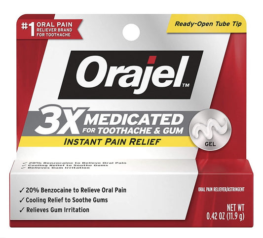 ORAJEL 3X MEDICATED FOR TOOTHACHE & GUM 0.25OZ