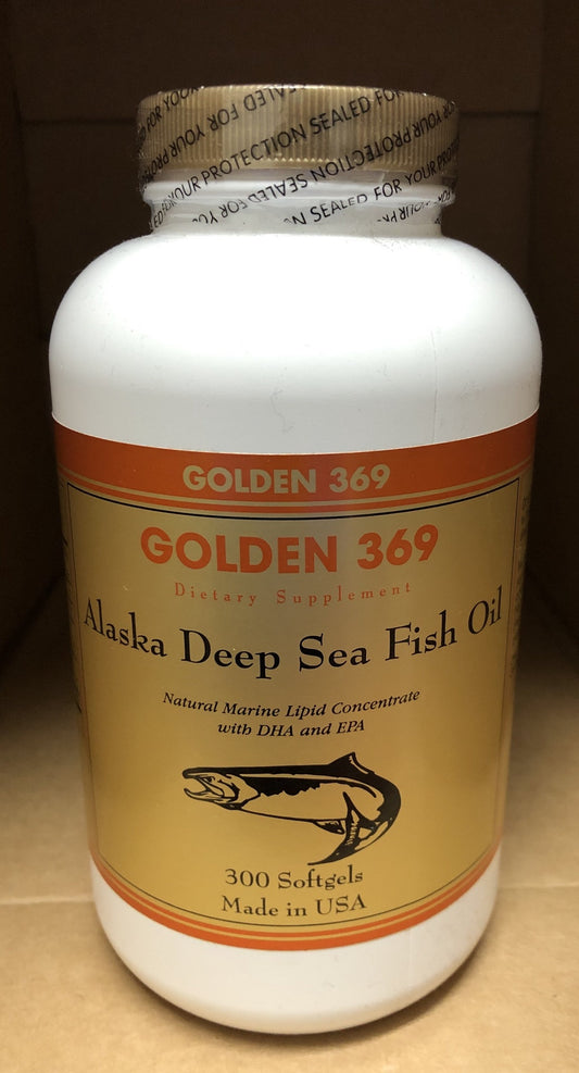 Golden 369 Brand Alaska Deep Sea Fish Oil 300 Softgels