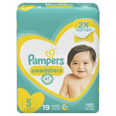 Pampers Swaddlers Diapers Jumbo Pack - Size 5 (19ct)
