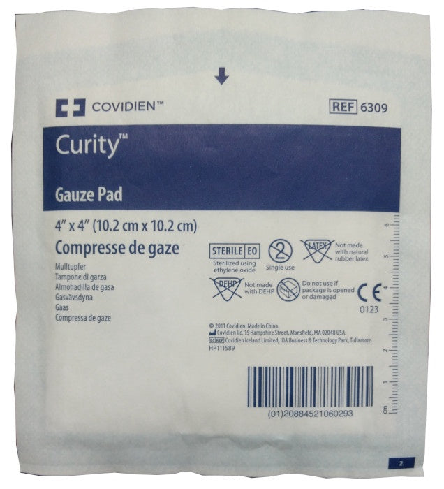 Curity Gauze Pad 4"x4" (10.2cm x 10.2cm) REF 6309
