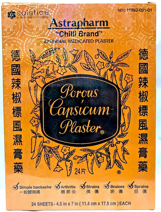 ASTRAPHARM "CHILLI BRAND" EXTERNAL MEDICATED PLASTER (24 SHEET/Box)