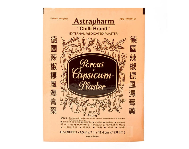Astrapharm "Chilli Brand" ( One Sheet ) External Medicated Plaster (4.5in X 7in)