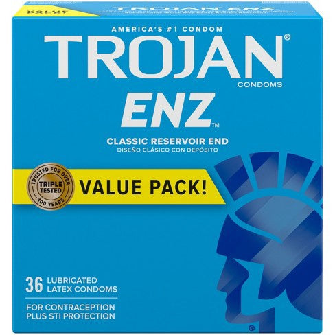Trojan Enz For Contraception And Sti Protection Lubricated Condoms - 36ct
