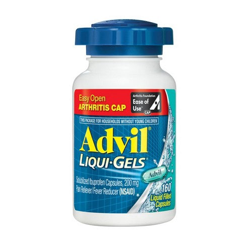 Advil Liqui-Gels Easy Open Cap Liquid Filled Capsule, 200mg Ibuprofen, 160 ct