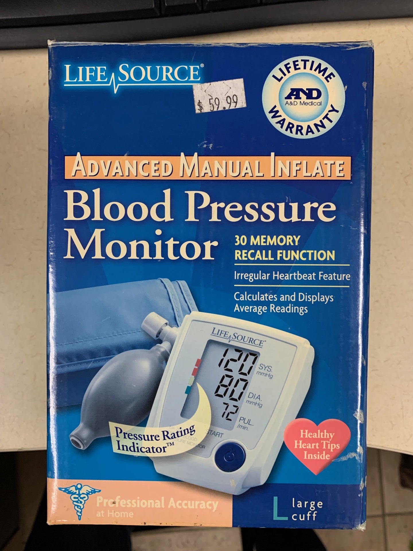 Advanced Manual Inflate Blood Pressure Monitor