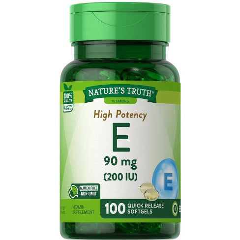 Nature's Truth Vitamin E Capsules 200 IU 100 Softgels