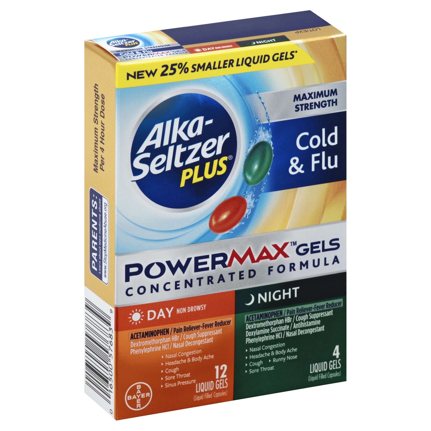 ALKA-SELTZER PLUS COLD & FLU POWERMAX GELS DAY 16 CT