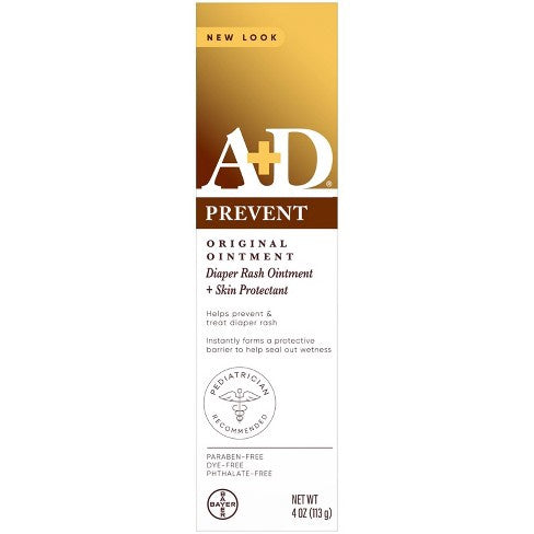 A+D Baby Diaper Rash ORIGINAL OINTMENT 4 OZ