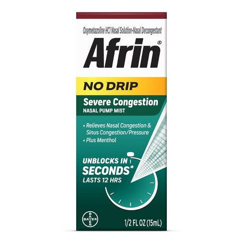 AFRIN NO DRIP SEVERE CONGESTION NASAL MIST 0.5 OZ
