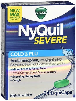 NYQUIL SEVERE COLD & FLU 24 LIQUICAPS