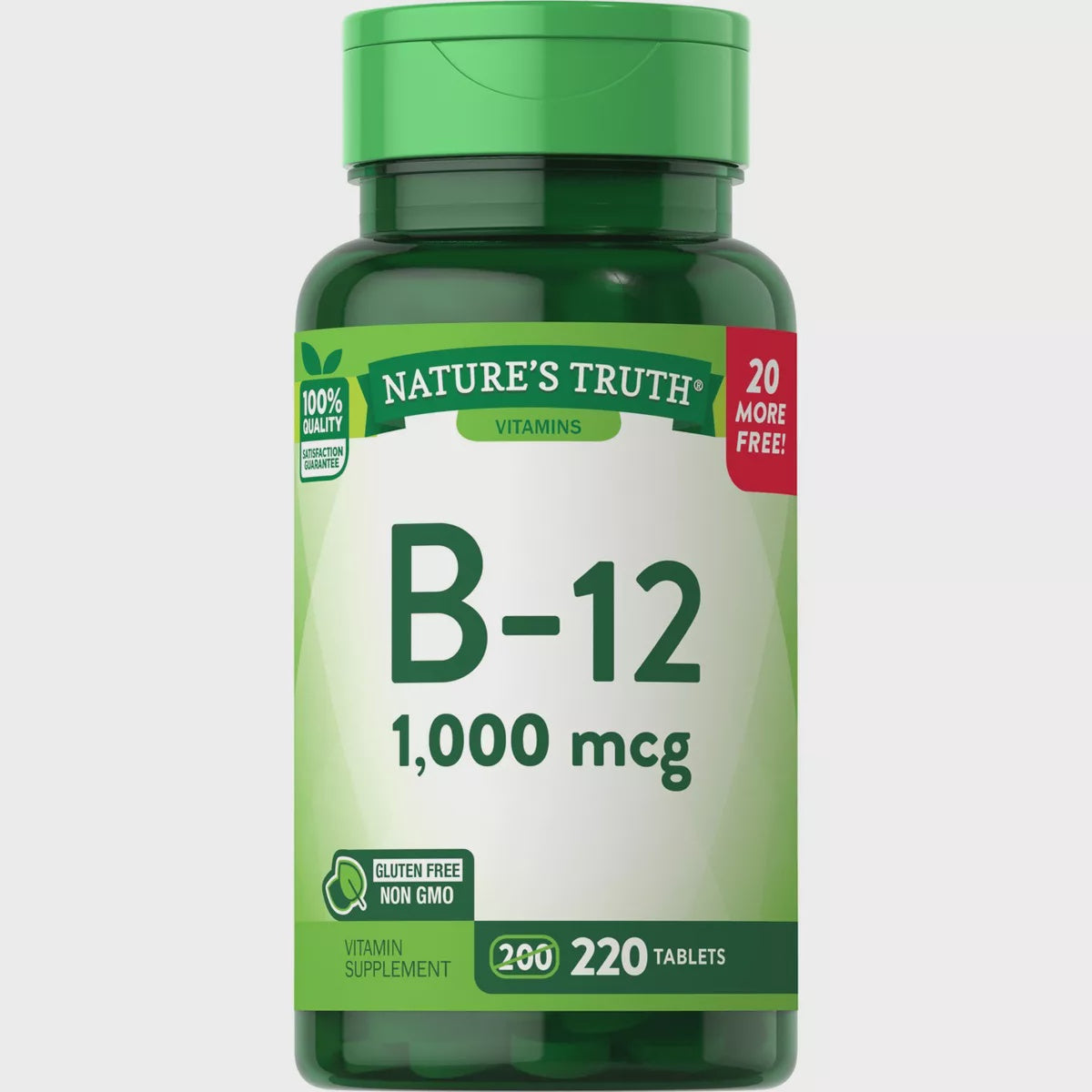 Nature's Truth Vitamin B-12 Tablets, 1,000 mcg, 220 Count