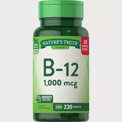 Nature's Truth Vitamin B-12 Tablets, 1,000 mcg, 220 Count