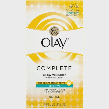 OLAY COMPLETE ALL DAY MOISTURIZER SPF 15 SENSITIVE SKIN 6 OZ , LOTION