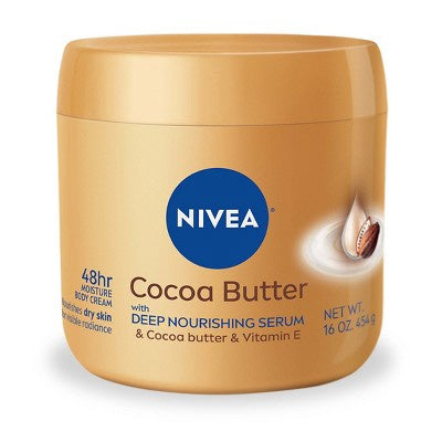 Nivea Cocoa Butter Body Cream For Dry Skin - 16oz