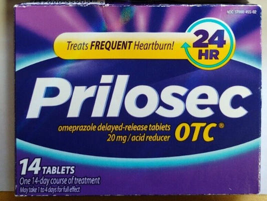 Prilosec OTC Heartburn Relief and Acid Reducer 14 Tablets