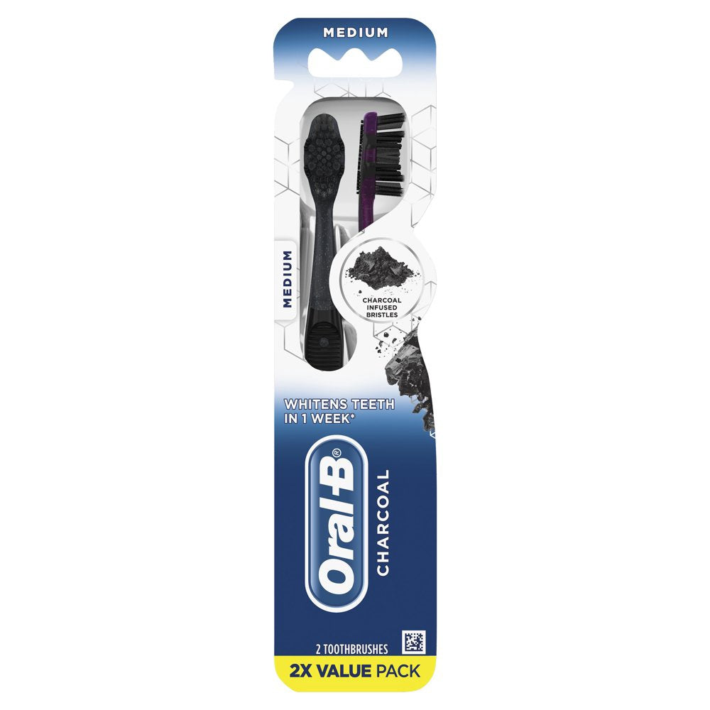 ORAL B Charcoal Medium 2 Toothbrushes