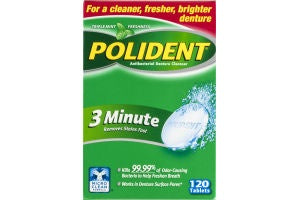 POLIDENT 3-MINUTE CLEANSER 120CT