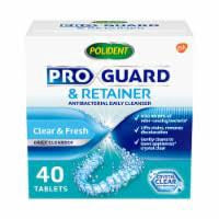 Polident Pro Guard Retainer Antibacterial Daily Cleanser 40 Tablets Pack