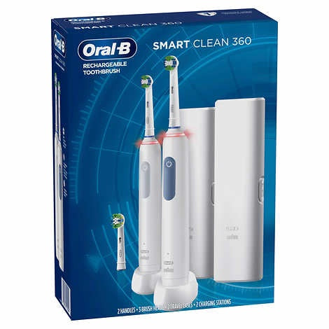 Oral-B, Smart Clean 360 Rechargeable Toothbrushes (2-Pack)