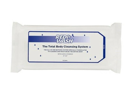 REDI+WASH THE TOTAL BODY CLEANSING SYSTEM CLOTHS 8CT
