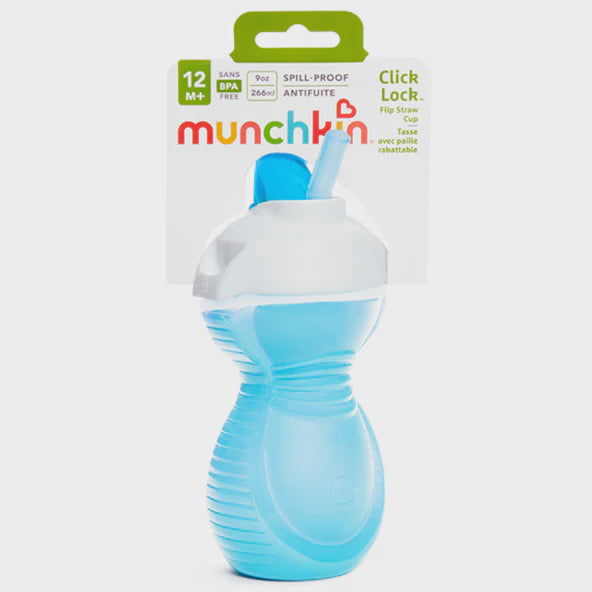 Munchkin Straw Cup, Flip, Click Lock, 12+ Months 9OZ