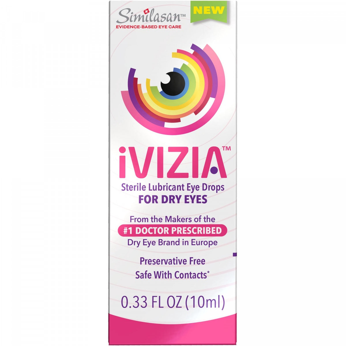 Similasan Ivizia Eye Drops, Lubricant, Sterile - 0.33 fl oz