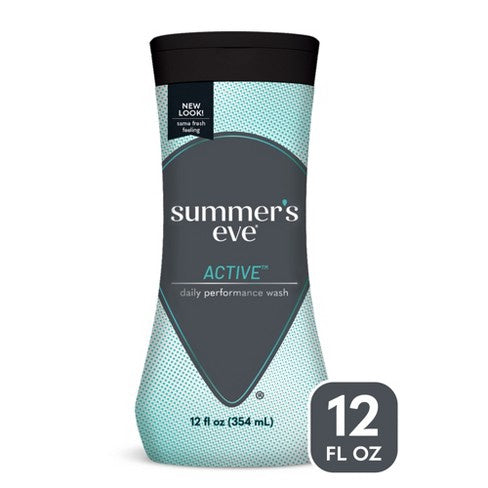 Summer's Eve Active Feminine Cleansing Wash, Cooling & Refreshing - 12 fl oz