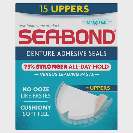 SEA BOND DENTURE ADHESIVE WAFERS UPPER 15 CT