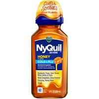 Vicks NyQuil Cold & Flu, Severe, Nighttime Relief, Honey - 8 fl oz